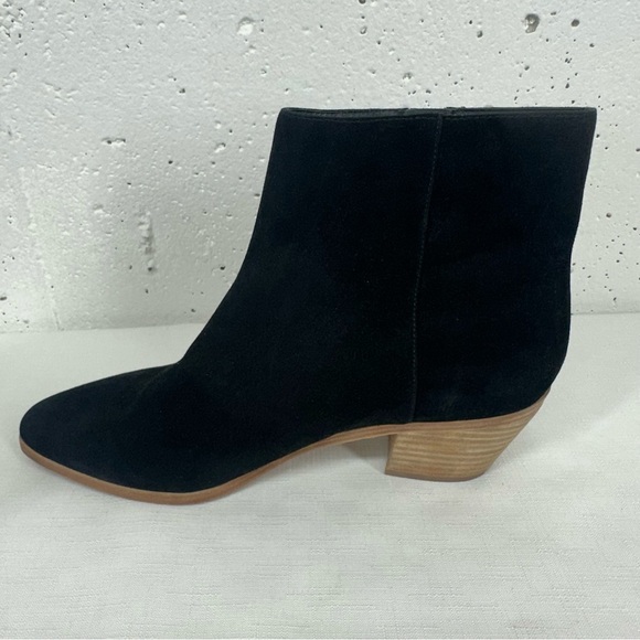 Nordstrom Signature Women's size 40  10 Black Suede Boots with 2 Inch Heel - Picture 6 of 15